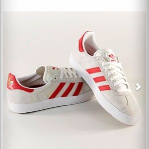 Adidas Gazelle ADV - light grey and red